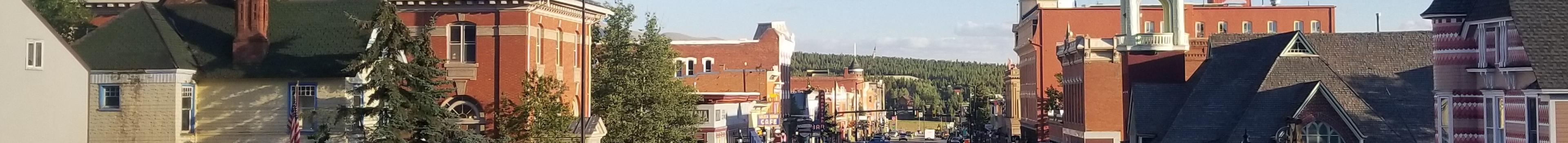 Panoramic image of downtown Silverton Colorado